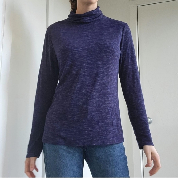 APT 9 Turtleneck Pullover‎ Purle Sweater M Warm Winter Tunic Lightweight Casual - Picture 1 of 5